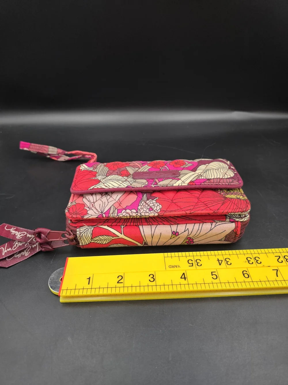 Vera Bradley Pink Floral Quilted Wristlet